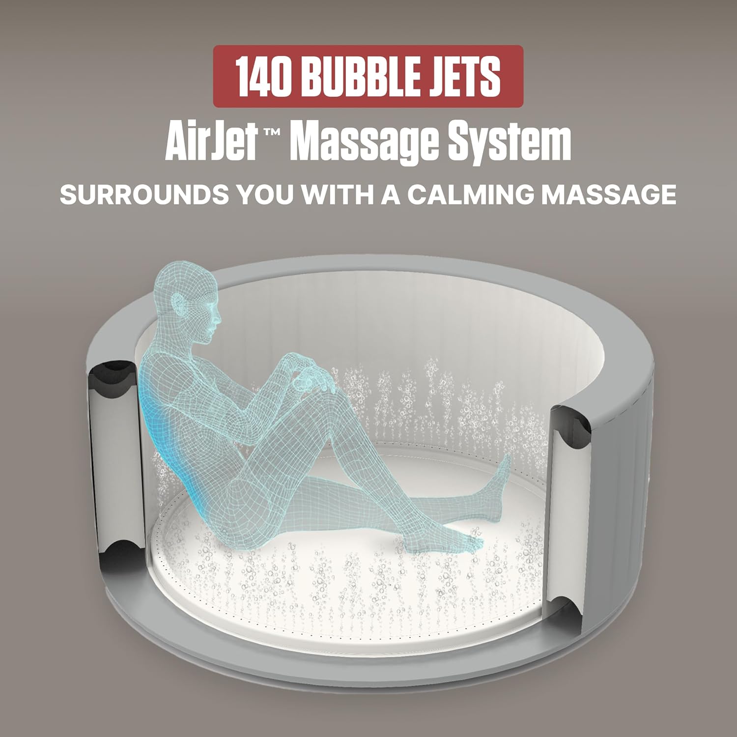 Coleman Energy-Efficient AirJet Inflatable Hot Tub 4-6 Person