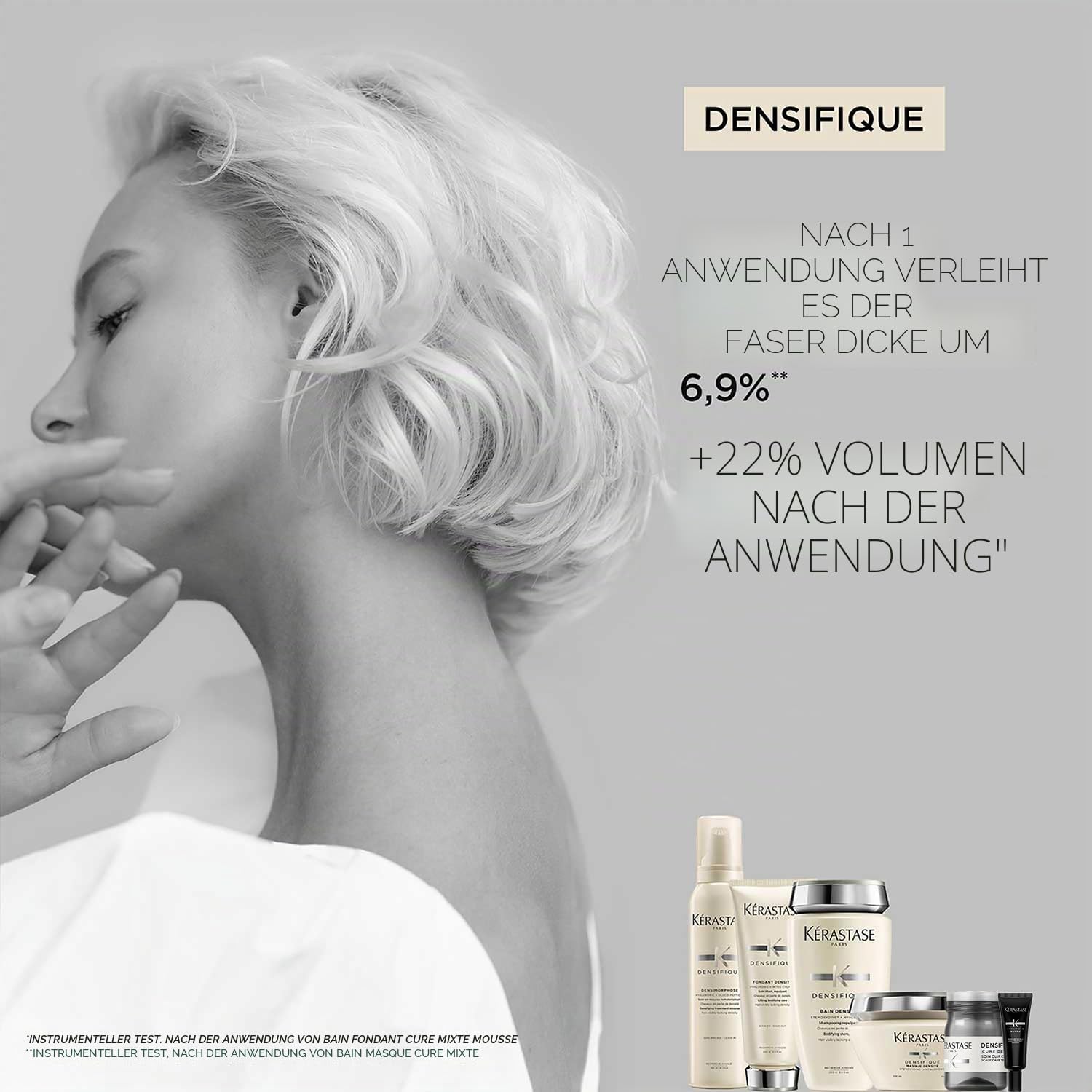 Kérastase Densifique Femme Cure, Pflegende Intensivkur für mehr Haardichte, Haarverlust Treatment, Mit Stemoxidyne und Yang Komplex für Volumen, Dichte, Energie und Kraft, 42x6 ml