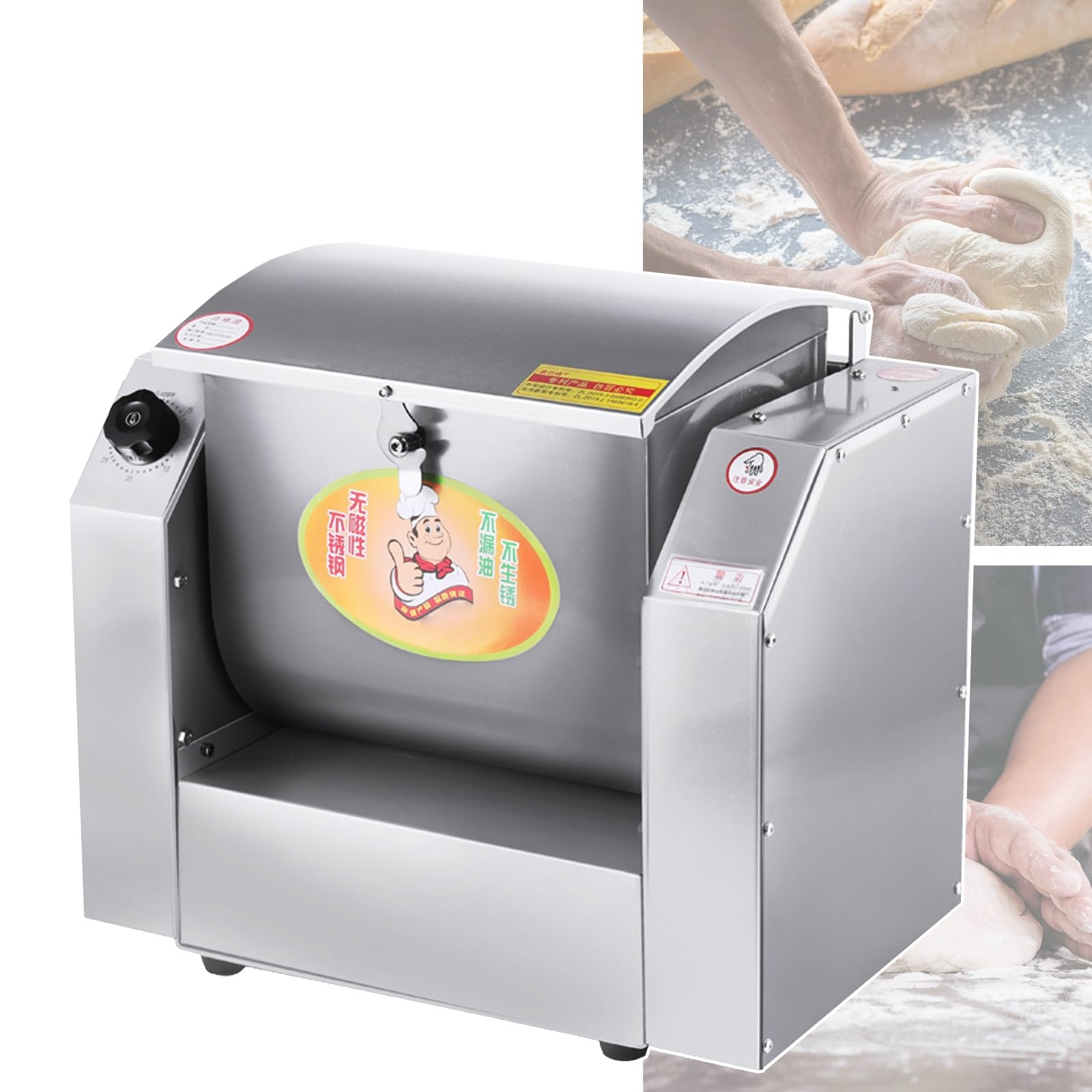 Impastatrice, Impastatrices commerciale con funzione di temporizzazione,impastatrices per farina professionale,impastatrice in acciaio inossidabile completamente automatica,mani libere(5kg)