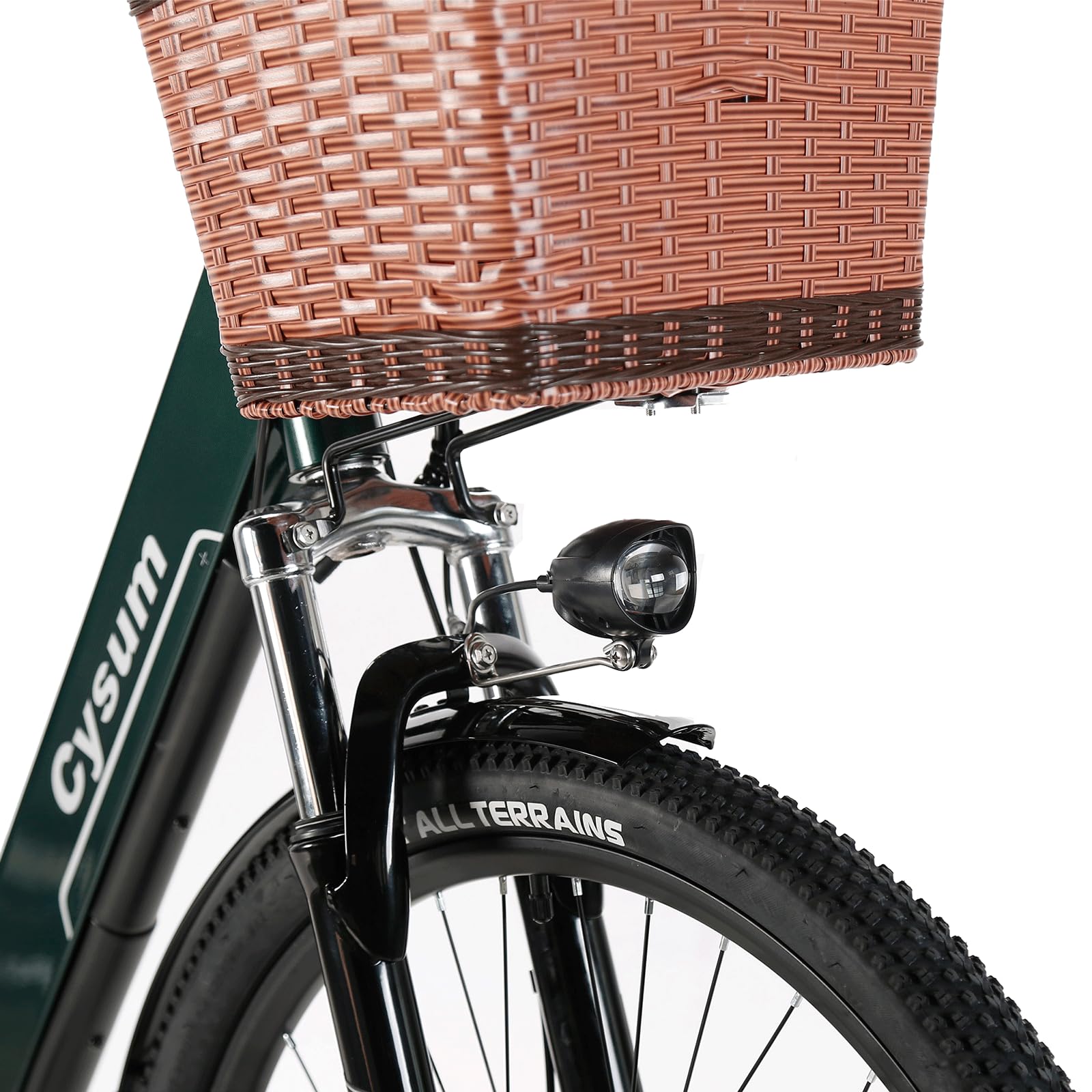 cysum 250W Vélo électrique Urbain Femme, 26" Ville Ebike 7 Vitesses, Banlieue City Electric Bicycle Classique, Pédalage Assisté, Batterie 36V 10Ah, Portée 60-80km, Frein à Disque