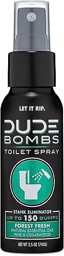 Miniatura 4 de DUDE Bombs desodorizante ambientador de inodoro y aerosol, aroma fresco, 40 cápsulas y aroma fresco del bosque, 2.5 onzas