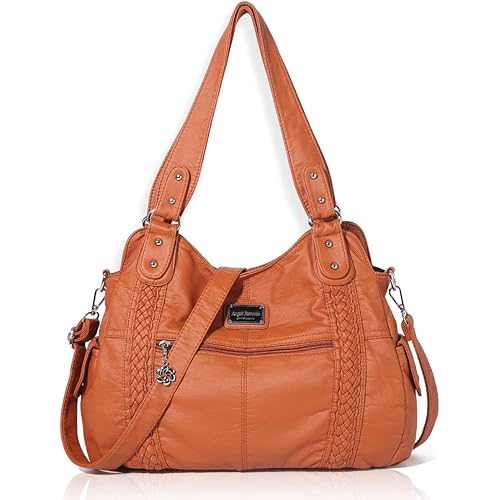 Angel Barcelo Roomy Fashion Hobo Womens Handbags Ladies Purse Satchel Shoulder Bags Tote Washed Leather Bag
