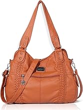 Angel Barcelo Hobo Fashion Handbags Women Spacious Shoulder Bags Washed Leather Shoulder Bag