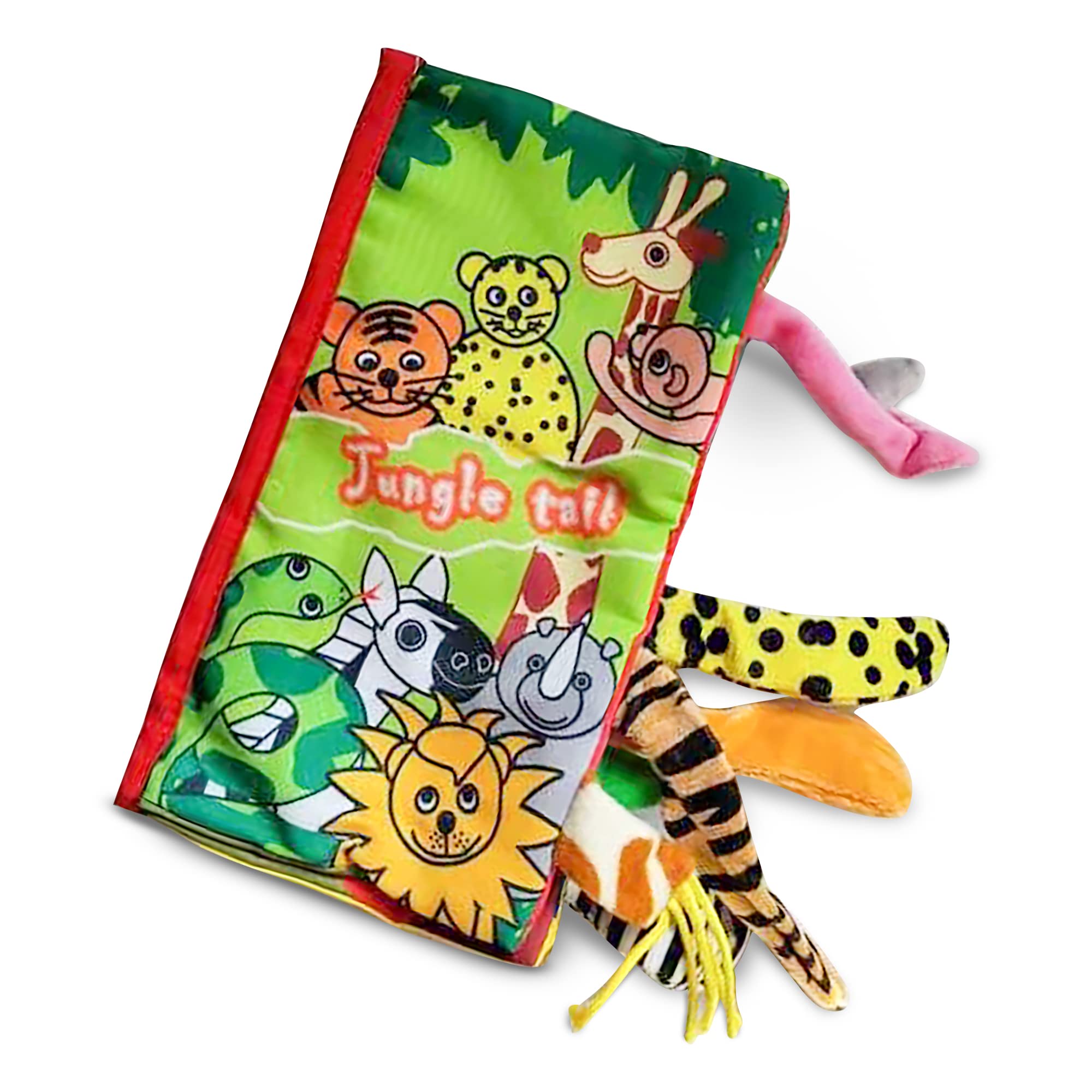 Adalex Global Baby Books Soft Cloth Book Toddlers Stroller Sensory Toy Boy Girl Baby Toys 0-3 0-6-6 6-12 Months 1 2 3 year old (Jungle)