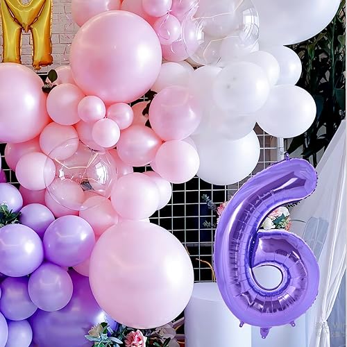 Miniatura 5 de Globos gigantes morados de 40 pulgadas con números 8, globo de aluminio digital gigante de Mylar para decoración de fiesta de cumpleaños, boda,