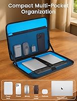 Vista 4 de DOMISO 15.6 inch Laptop Sleeve Shoulder Bag Shockproof Computer Bag Waterproof EVA Protective Carrying Case for 16" MacBook Pro/Max M2 M1