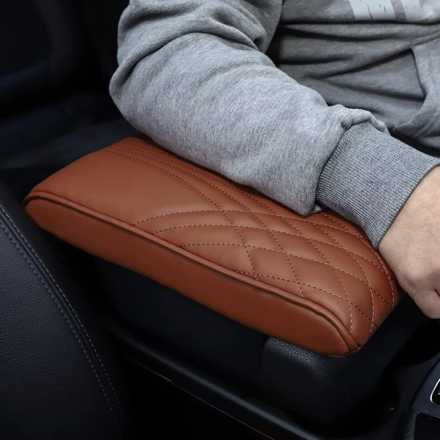 qzhiren Car Center Console CoverArmrest Box Mat,Memory