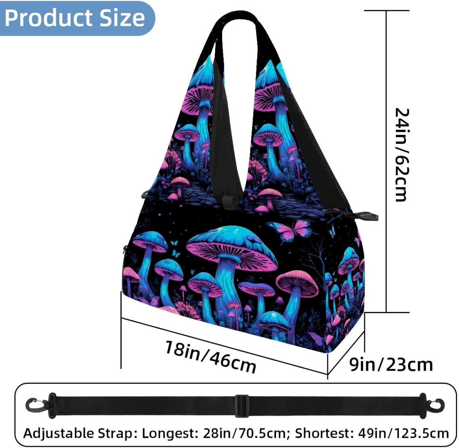 Yoga Mat Bag, Gym Workout Bag with Shoe Compartment, Frog Flowers Pilates Bag for Women, Quick Access Storage Yoga Tote Bag for Sports Travel Office