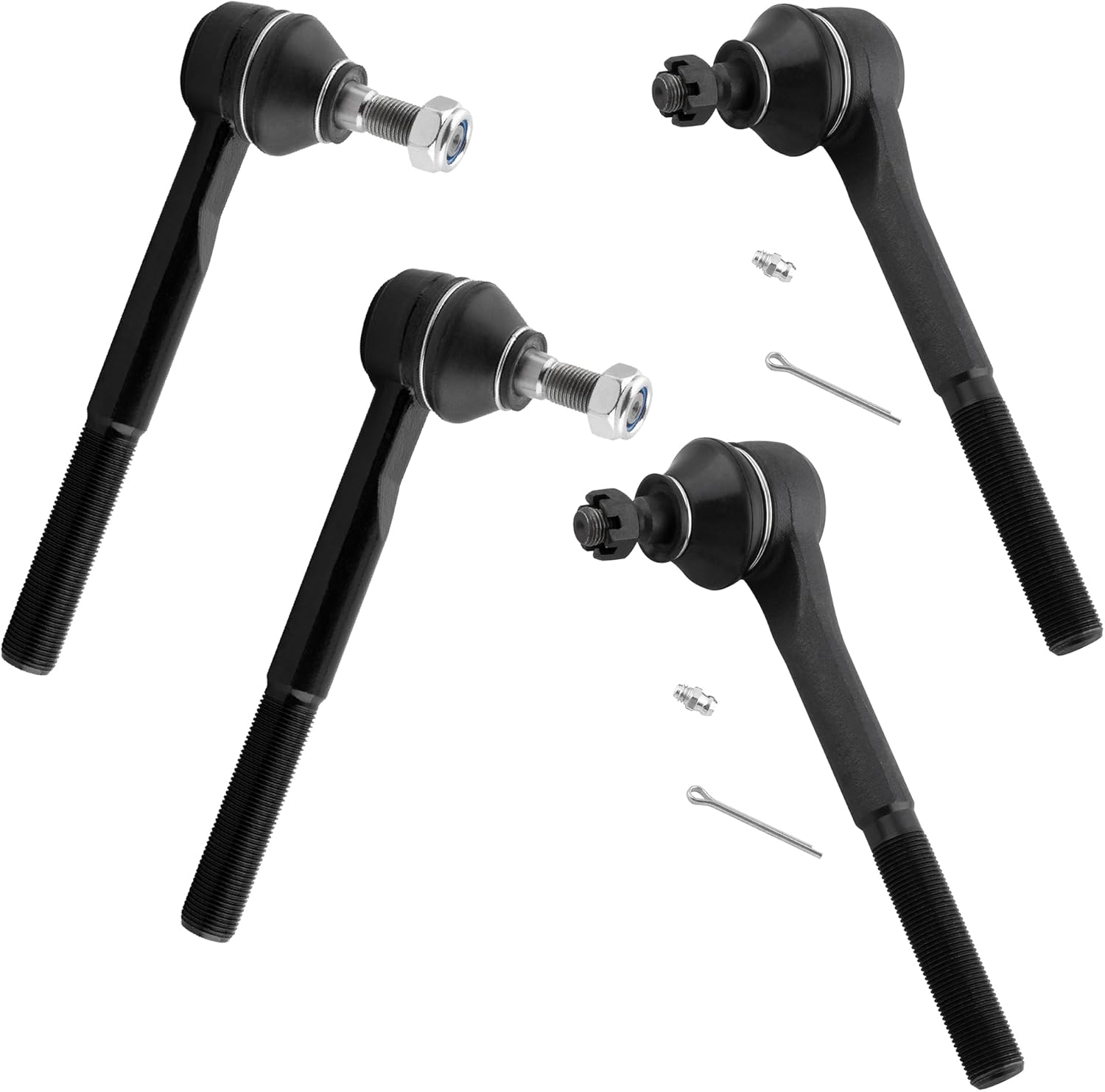 4pc Front Inner Outer Tie Rod Ends Suspension for Chevrolet for GMC K1500 K2500 K3500 1988-1999, for Chevy Tahoe 1995-2000, for GMC Yukon 1992-2000, Escalade 1999-2000, Blazer 1992-1994