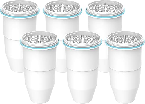 Miniatura 10 de AQUA CREST Filtros de agua de repuesto de 6 etapas con certificación NSFANSI 53, repuesto para filtros de jarra ZR-017 y filtros dispensadores,