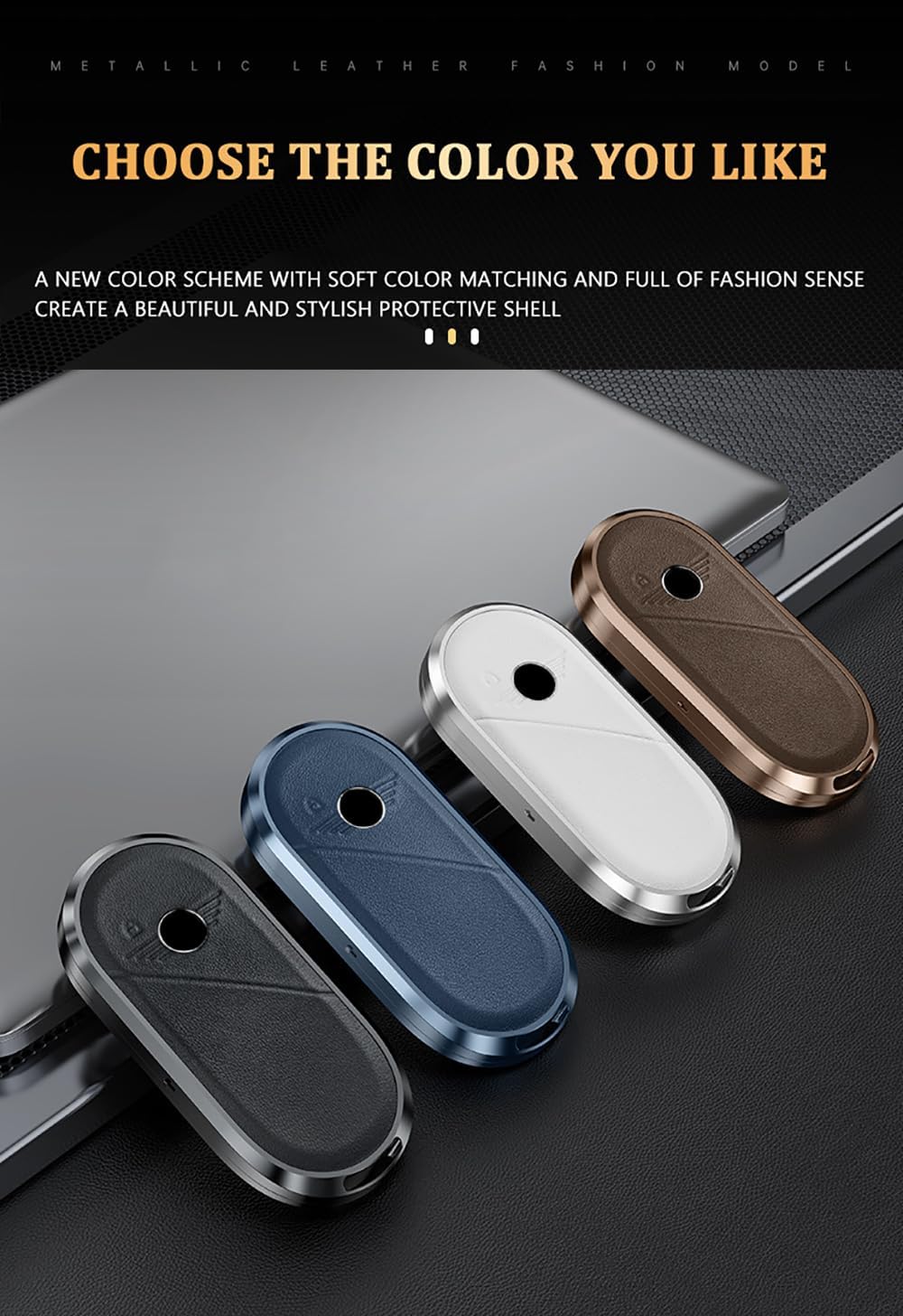 ontto Car Key Shell Fit for Mini Countryman Cooper One Aceman U25 J01 J05 F65 F66 2024 2025 Car Accesories,Leather Key Fob Holder No Screws Needed Key Case,White