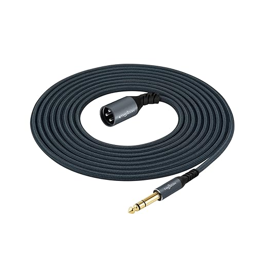 Miniatura 7 de Twozoh Cable de audio estéreo XLR largo macho a 14 TRS de 30 pies, conector trenzado de 0.250 in a cable XLR macho de 3 pines (profesionalHiFi)
