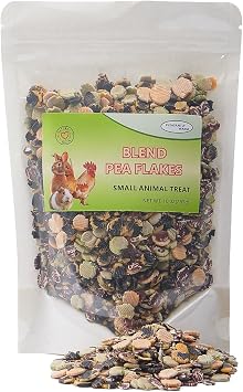 Mixed Pea Flakes for Small Herbivores - 10oz Treats, Ideal for Guinea Pigs, Chinchillas, Rabbits & Small Pets
