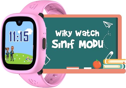 Wiky Watch 5 Plus Akıllı Çocuk Saati - Görüntülü Arama, Gps, Sos, Sağlık Takibi, Güvenli Alan Pembe