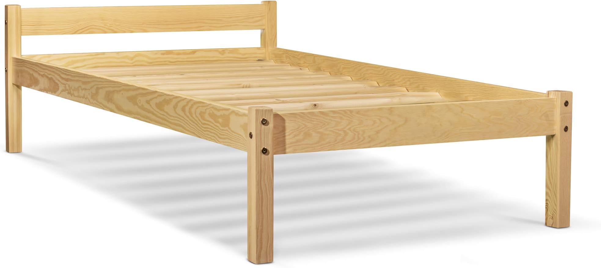Camabeds Manty Solid Wood Single Size Bed (Natural Pine)