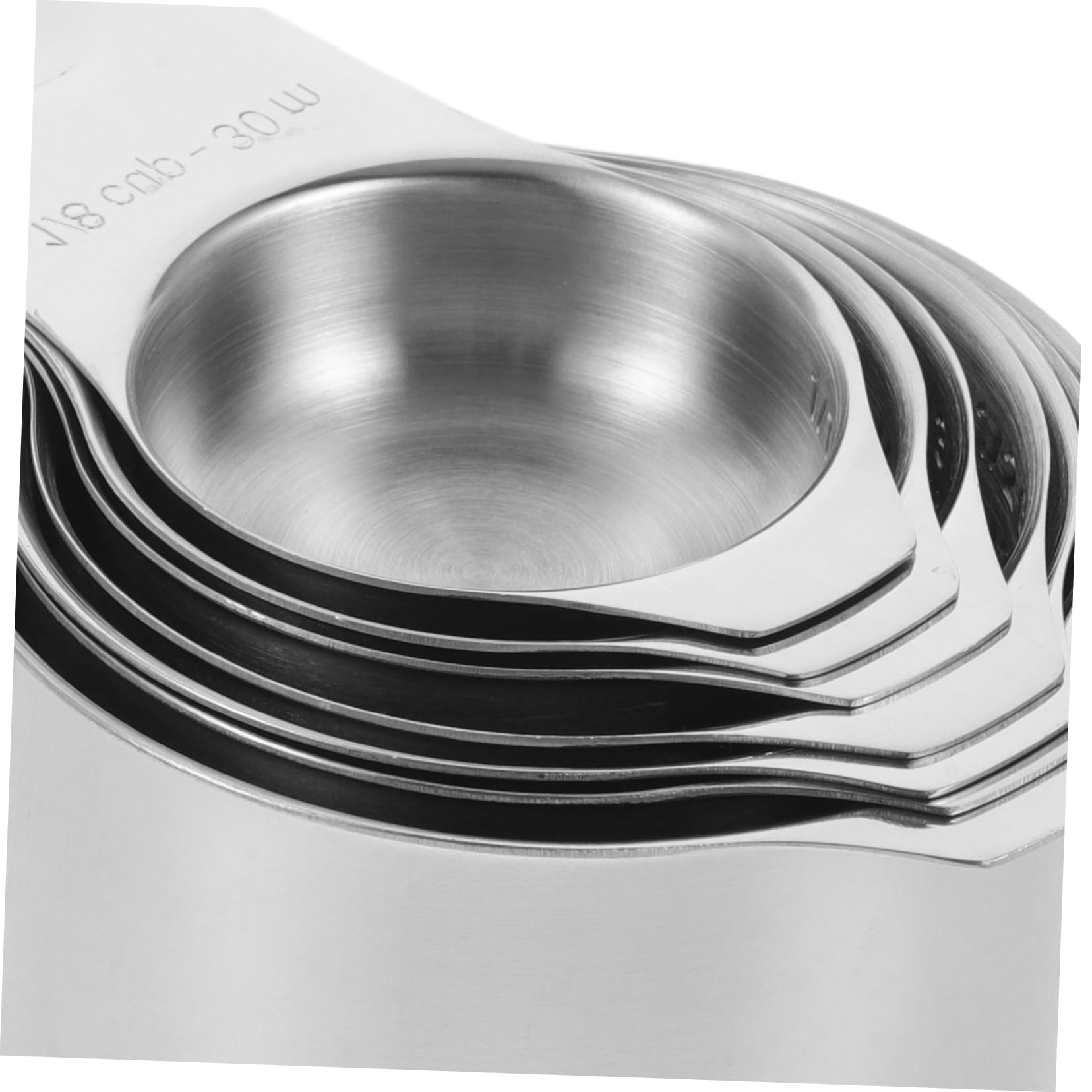 LABRIMP Ensemble de Tasses à Mesurer Facile à Ranger en Acier Inoxydable avec Design Empilable Élégant 30ml à 240ml Cuisine et Pâtisserie
