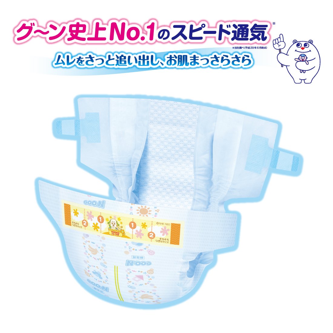 Amazon | 【テープ 新生児サイズ】グーン まっさらさら通気 (お誕生