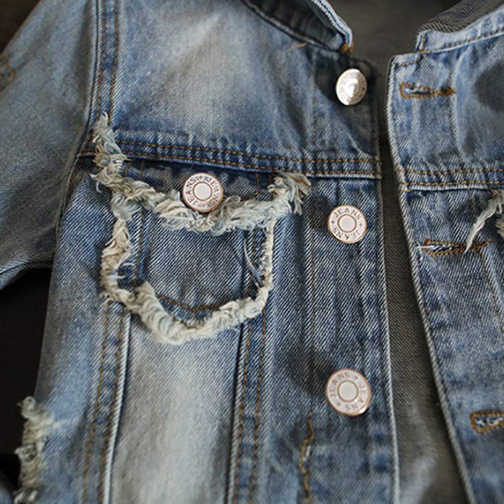 Dziewczęca kurtka dżinsowa z długim rękawem kurtka z nadrukiem kryształowym Denim Cowboy Outwear dla dzieci odzież top