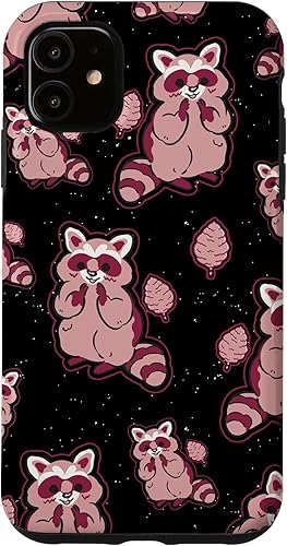 Funda con diseño de mapache para iPhone 11