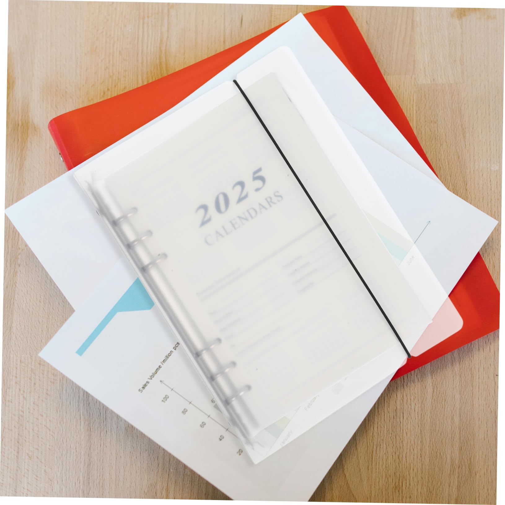 A5 Terminkalender aus Pp und Papier mit Edelstahl, Jahresplaner