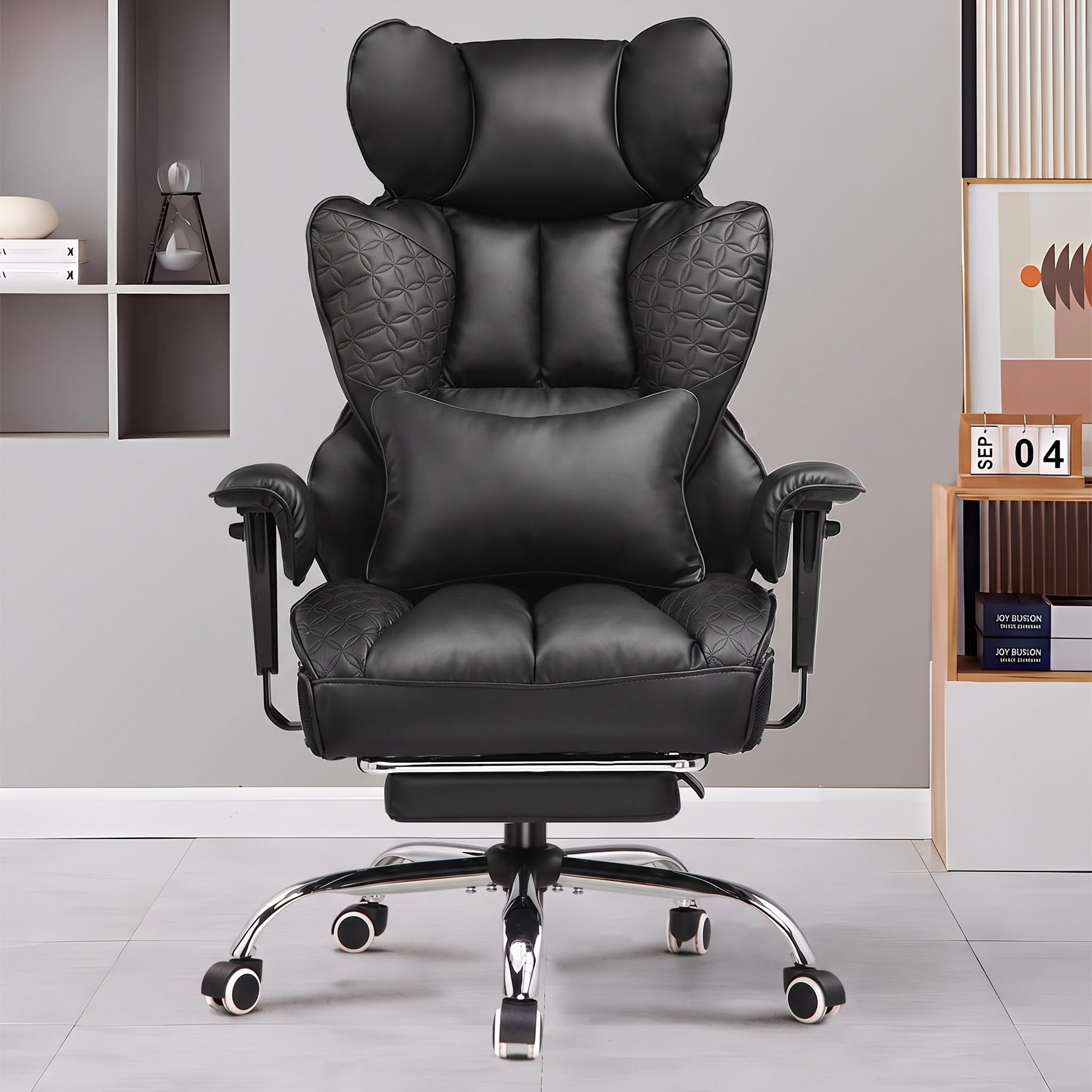 GTPLAYER Gaming Chair Racing Office Computer Ergonomic Video Game Chair Backrest and Seat Height Adjustable Swivel Recliner with Headrest and Lumbar Pillow Esports Chair, Red view 2