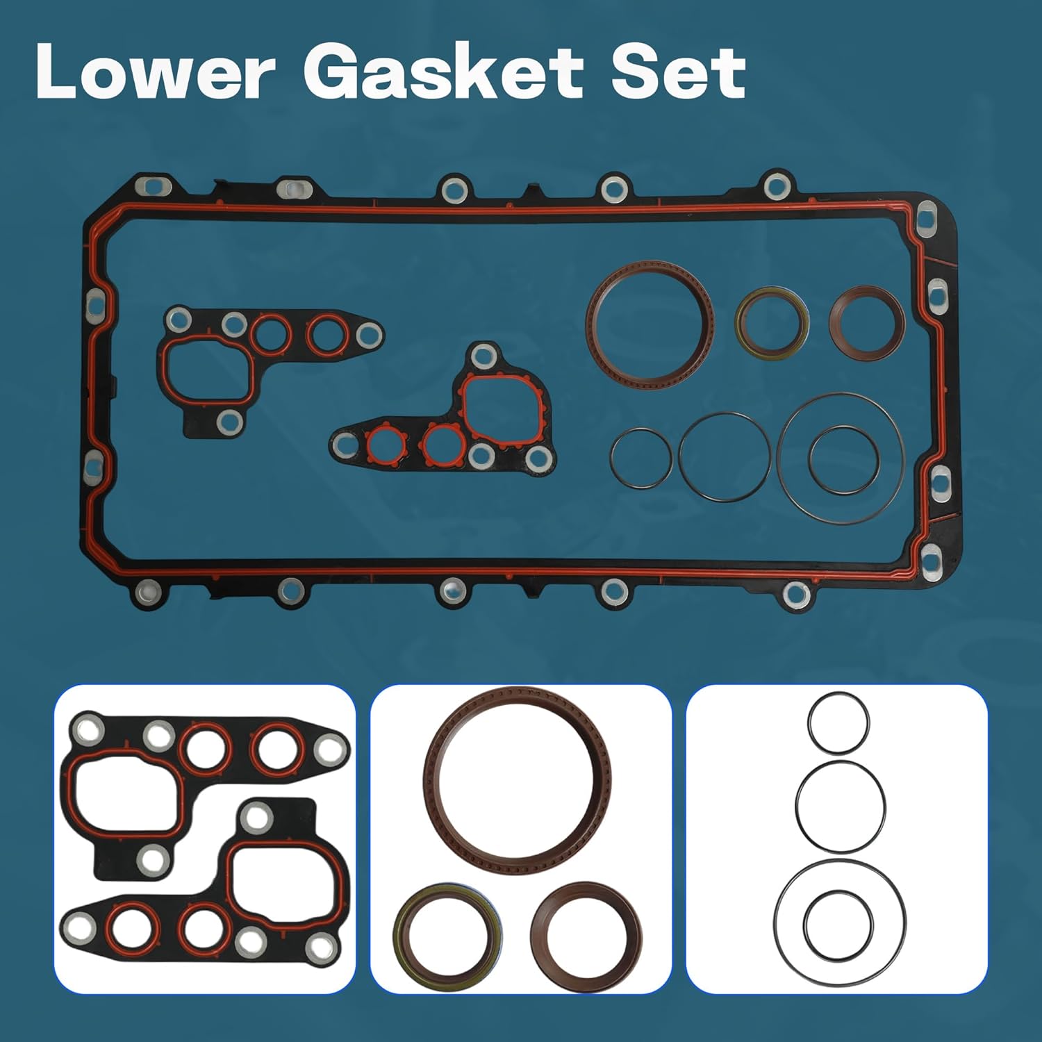 4.6L Engine Head Gasket Set With Lower Gasket Kit Fit For Ford Mustang GT 4.6L 1999-2000 V8 SOHC 24 Valve Vin X HS9792PT-1 HGS4157