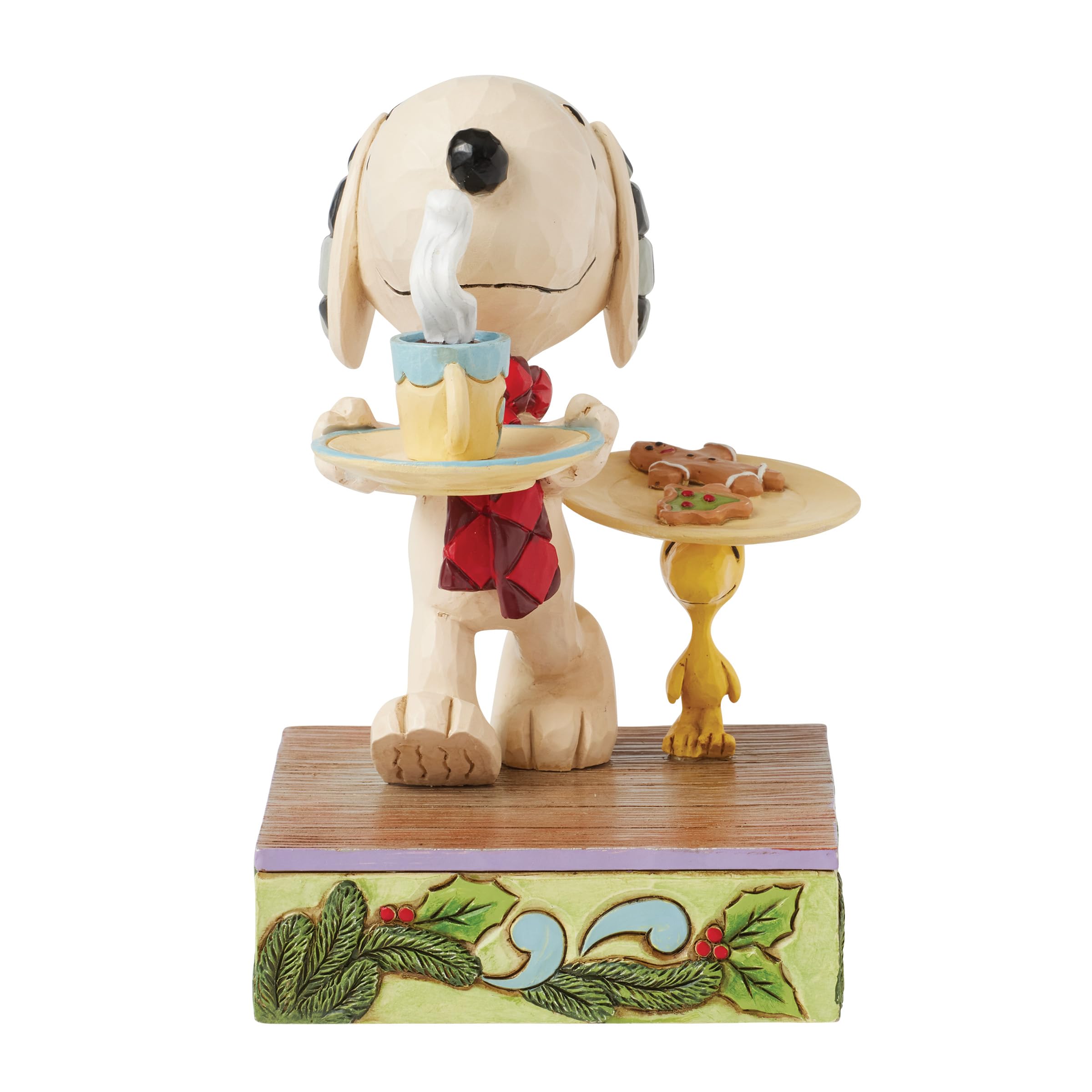 Enesco Peanuts by Jim Shore Figurine Snoopy et Woodstock avec Cookies pour Père Noël, 12,7 cm, Multicolore