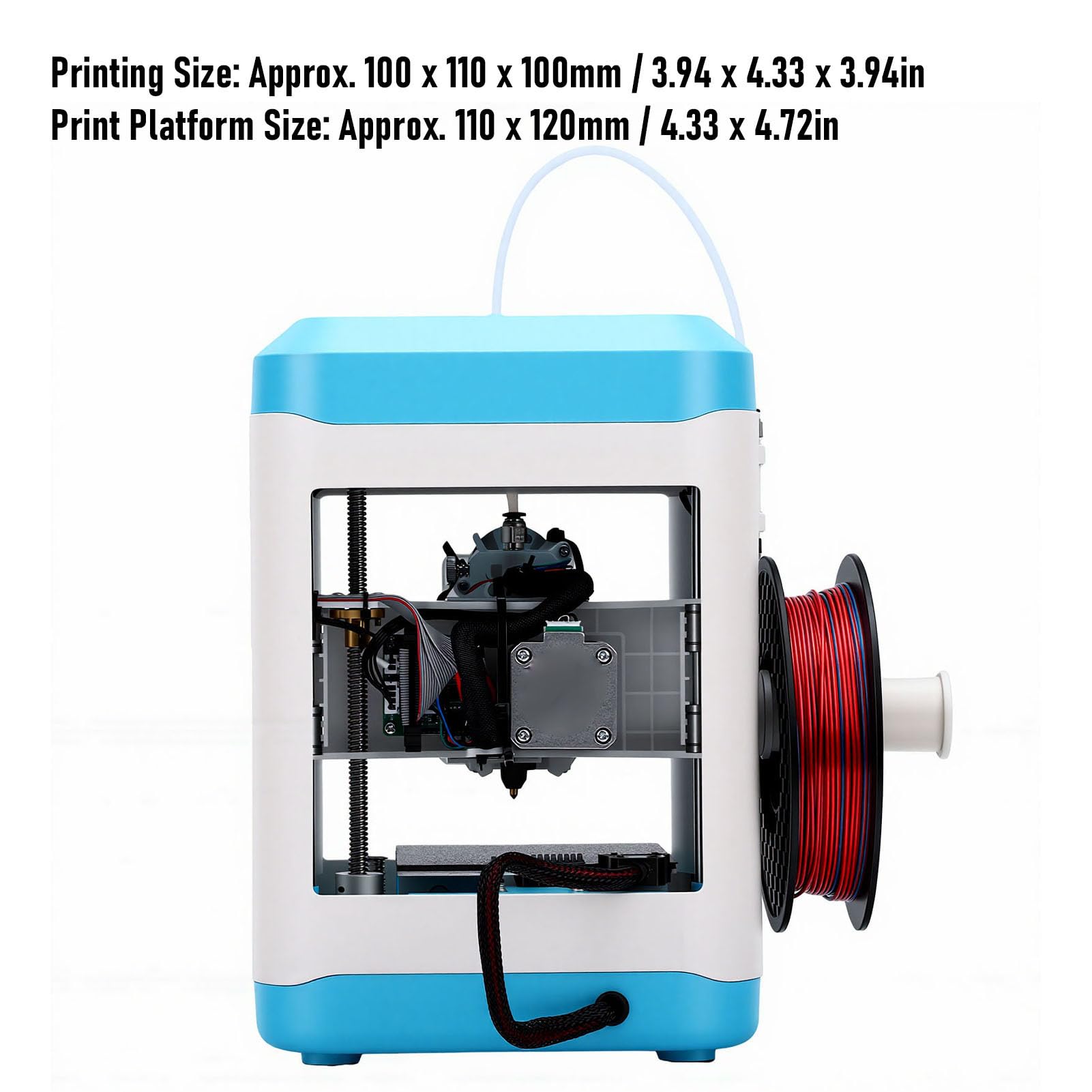 Jeffergarden Mini Stampante 3D, Stampante 3D Desktop Completamente Assemblata con Stampa WiFi, Livellamento Automatico, LCD da 2,4 Pollici e Piattaforma PEI Riscaldata per Principianti, Bambini,