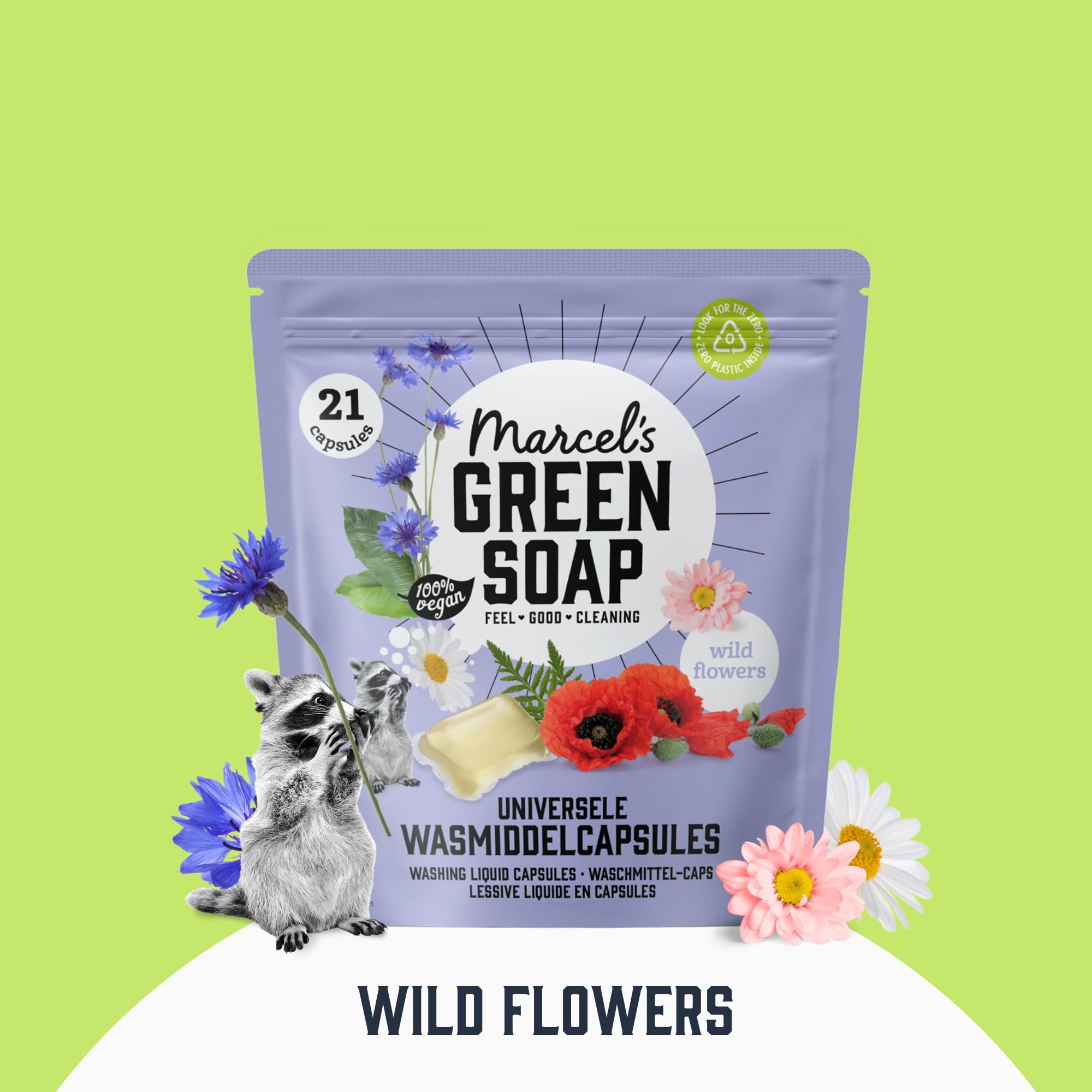 Marcel's Green Soap Kapsułki płynu do prania - Kapsułki z detergentem do prania - 99% biodegradowalne - 85% mniej plastiku - Możliwość recyklingu