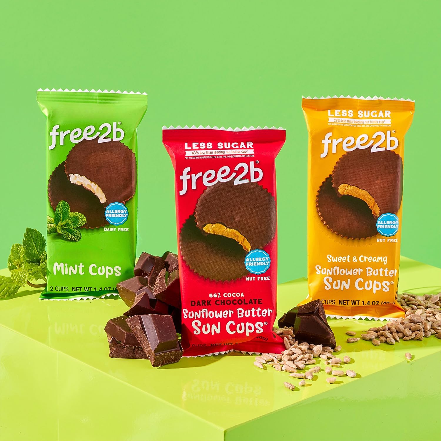 Free2b Sunflower Butter Dark Sun Cups, Allergy Friendly, 12 Packs image 4