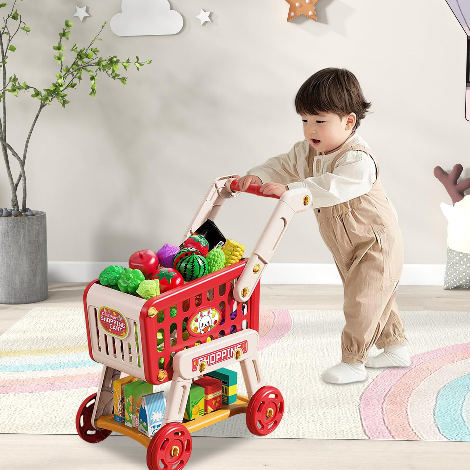 Carrello Della Spesa Per Bambini Frutta Verdura Simbolico Giocattoli