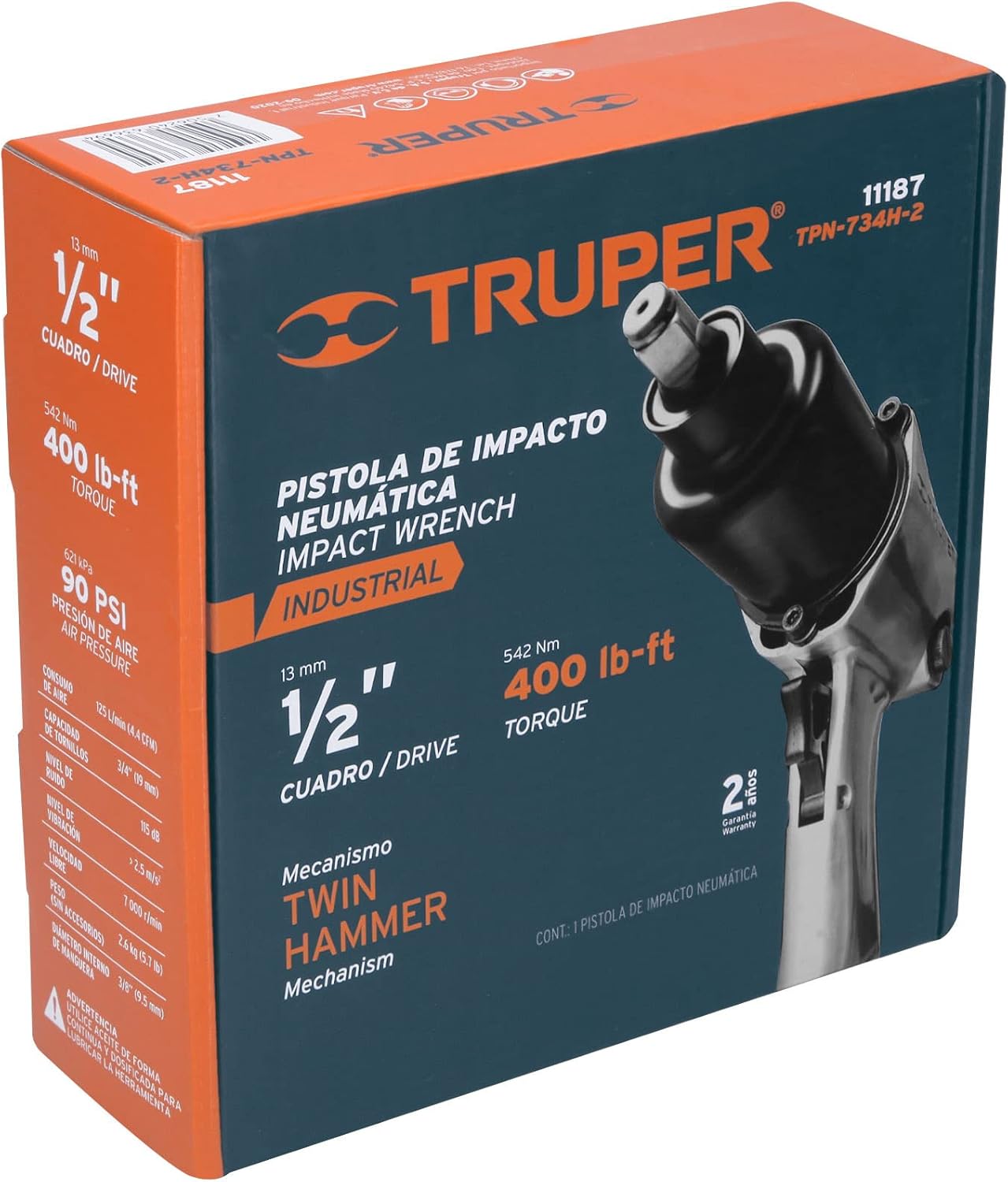 TRUPER TPN-734H-2 1/2" Heavy Duty Pneumatic Impact Wrench