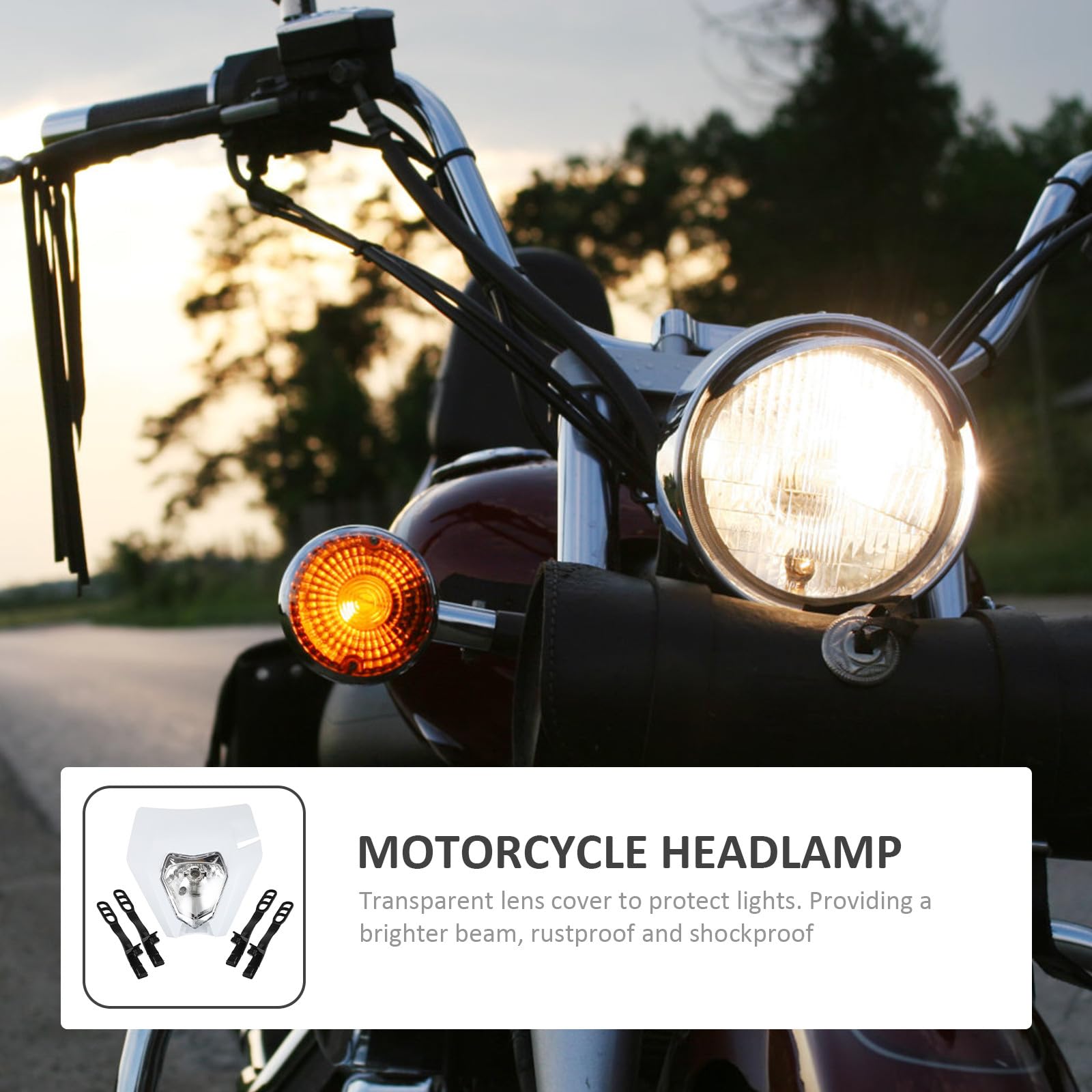 Faro LED per Moto Exc Sx Sxf Smr, Luce Anteriore Motocross Bianca Resistente All’acqua Chip LED Stabile per Guida Notturna e Maltempo