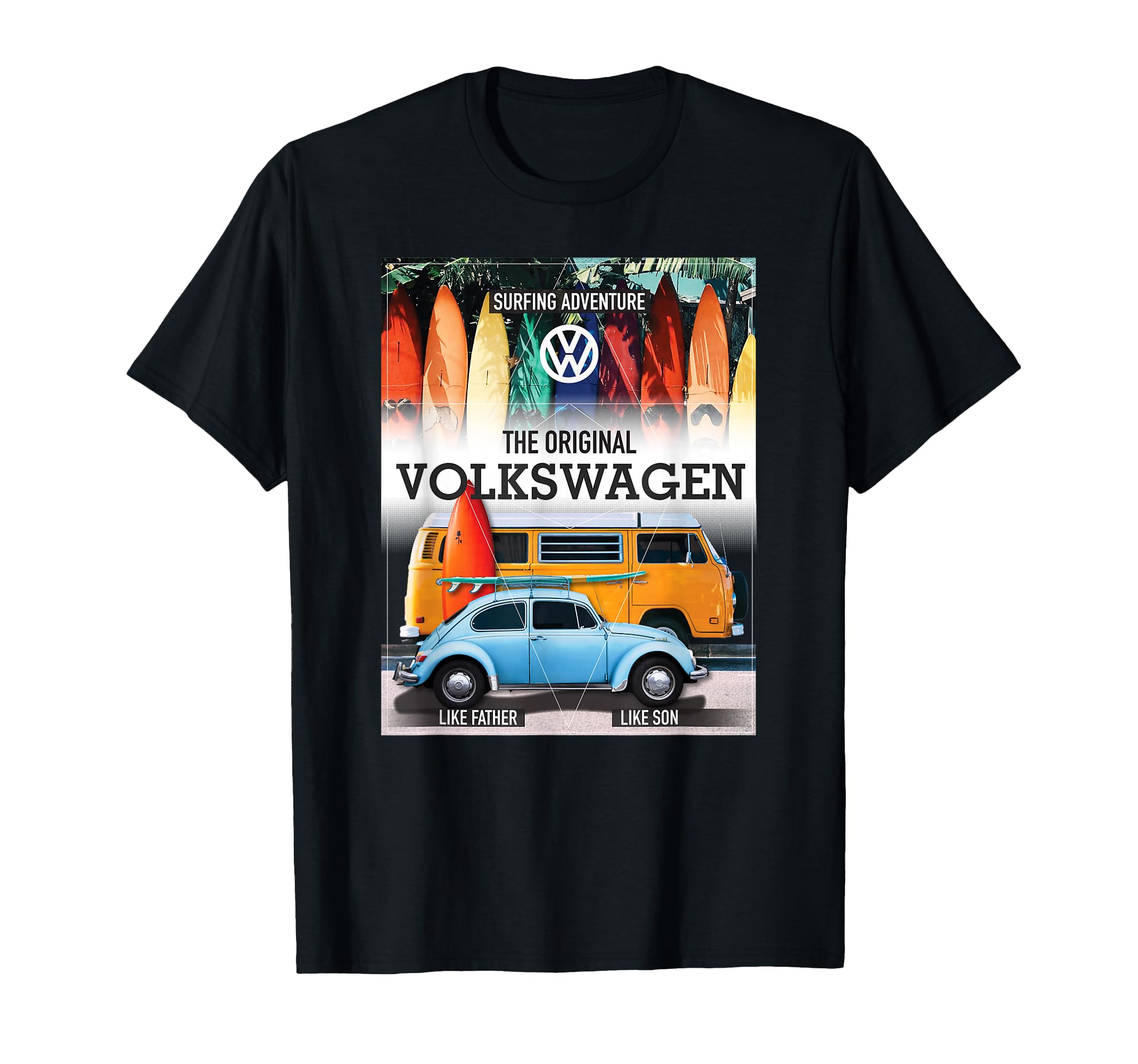 Surfing Adventure Beetle & Camper T-Shirt