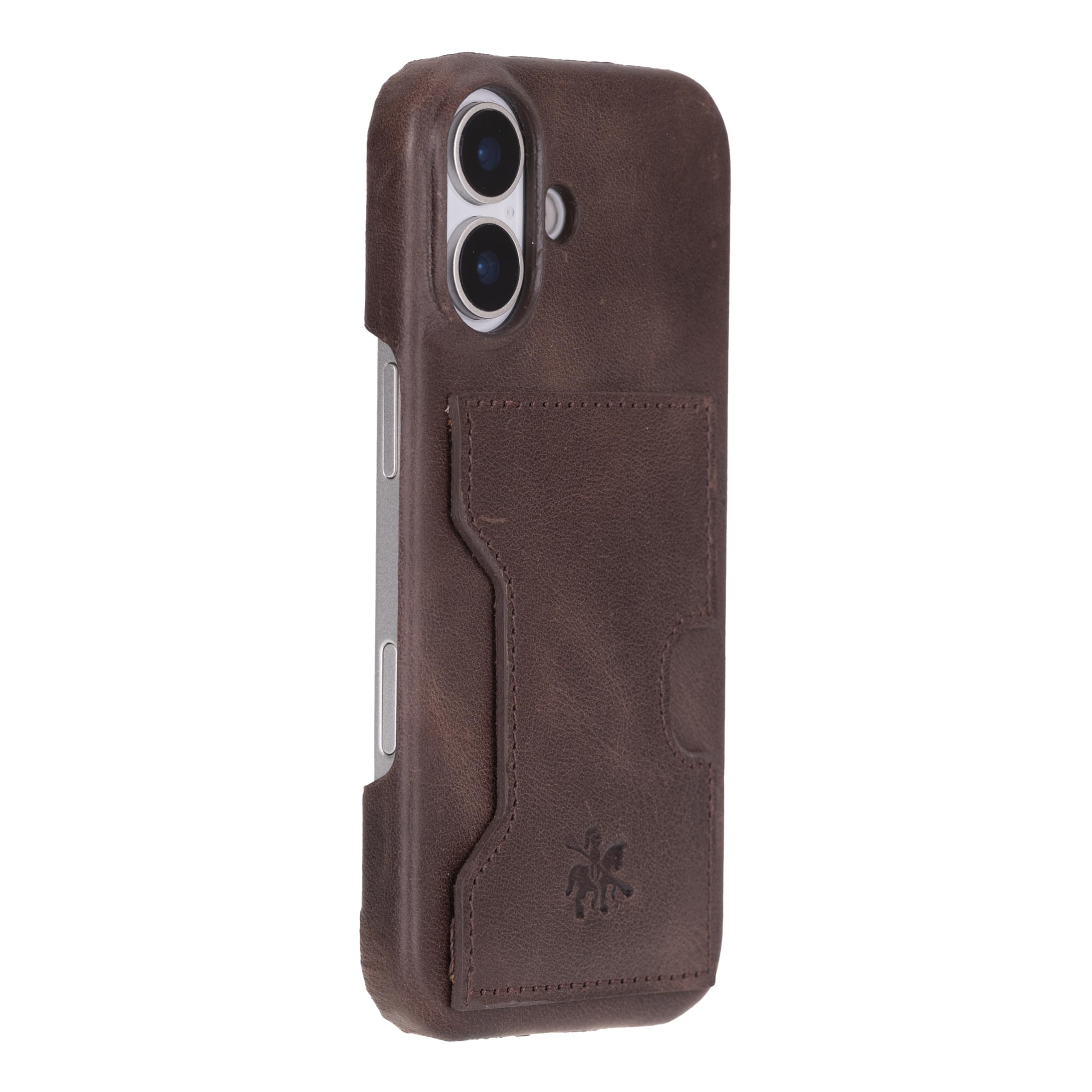 Venito Florence - Funda tipo cartera para iPhone 17 (6.3 pulgadas), hecha a mano, cuero de grano completo, diseño delgado de lujo, funda desmontable no magnética, resistente a caídas y impactos
