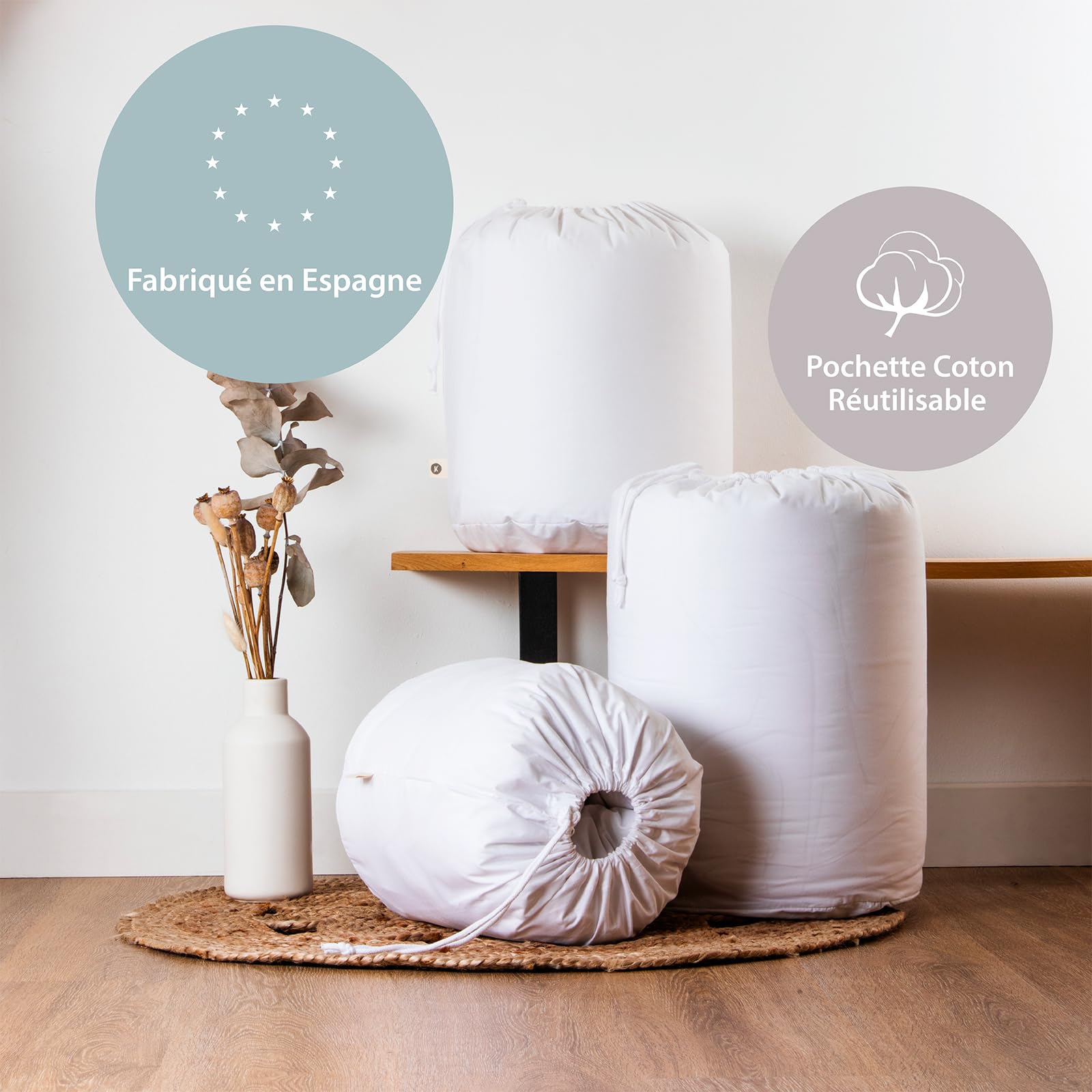Kadolis - Couette Bébé 75x120 cm Tencel™ Coton Bio - Hawi | Idéale transition gigoteuse/couette - température idéale - sans Traitement Chimique ajouté - certifié OEKO-TEX®