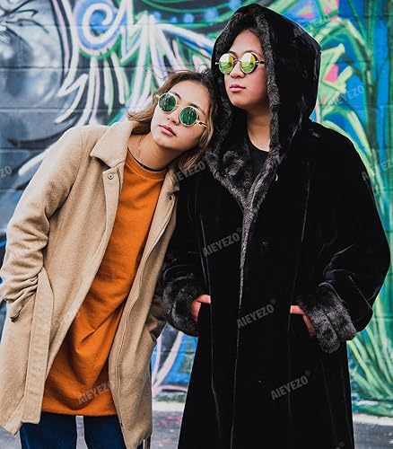 Miniatura 3 de AIEYEZO Round Steampunk Sunglasses for Men Women Retro Gothic Sun Glasses Round Metal Frame Ladies Shades