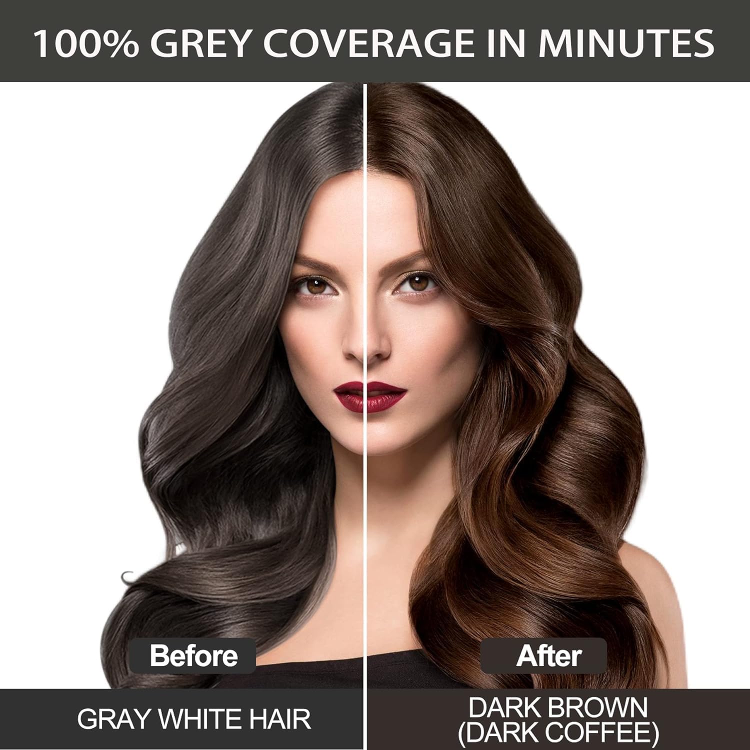 Shampoing Colorant 3 En 1 Ztazaki – Sans Ammoniaque, Châtain Brun, 3,38 Oz