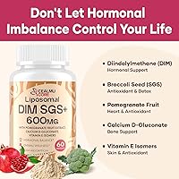 Vista 3 de Suplemento liposomal DIM SGS – Suplementos de estrógeno para mujeres y hombres contienen glucosinolato de sulforafano, vitamina E, fruta de granada