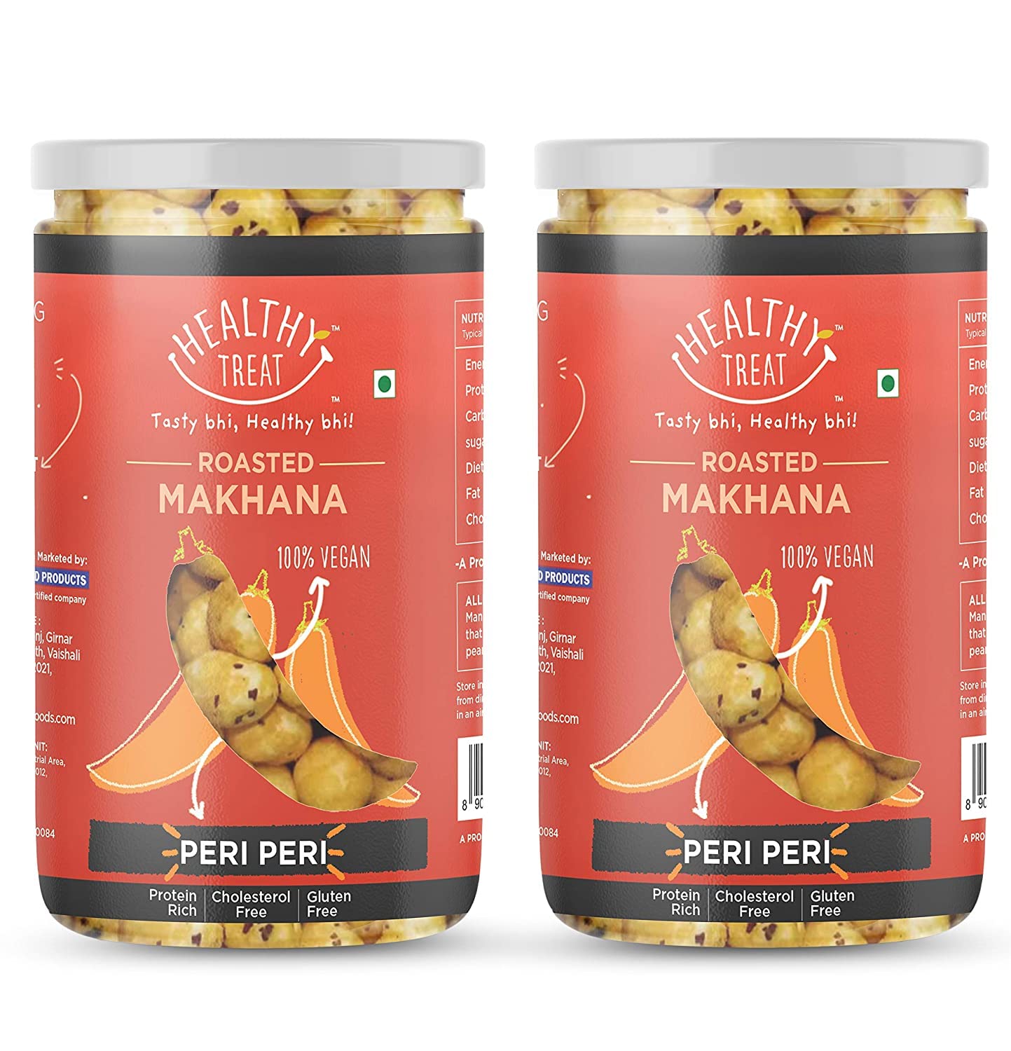 Healthy Treat Roasted Peri Peri Makhana 140gm | Fox Nuts | Healthy Snacks | Puffed Snacks | Diabetic Friendly | Healthy Makhana Snacks | Rich Calcium, Tasty & Crispy | (Pack of 2, 70 g Each) (B0C37KNXRS) Amazon Price History, Amazon Price Tracker