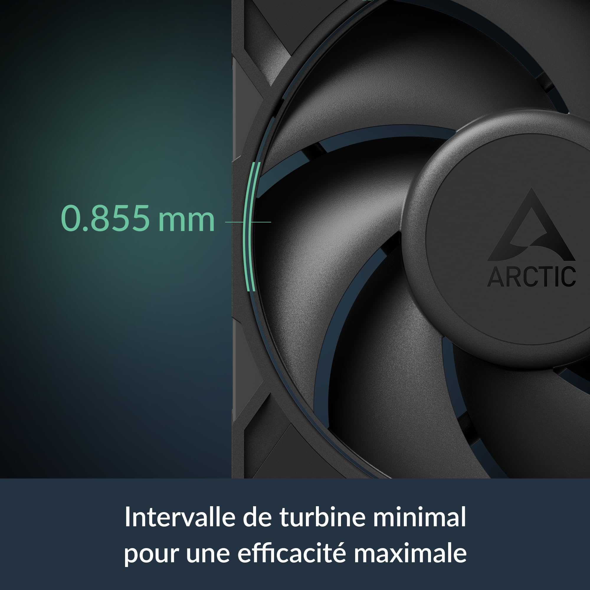 ARCTIC P12 Pro PST (5 Piéces) - Ventilateur Puissant et Haut de Gamme, Ventilateur PWM 120 mm avec Câble Répartiteur en Y, 600-3000 rpm, 0 rpm <5% PWM, Palier à dynamique des fluides, 4 Broches - Noir
