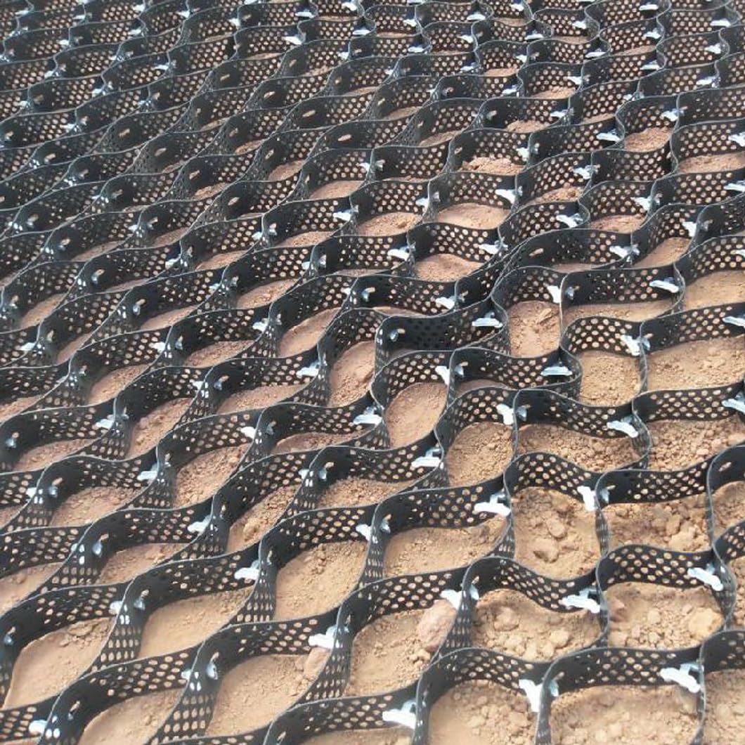 Czarna plastikowa kostka brukowa do żwiru, stabilizator podłoża o strukturze plastra miodu, do ścieżek i ogrodów, wzmocnienie podjazdu, ekologiczna, łatwa instalacja (1-10 m)