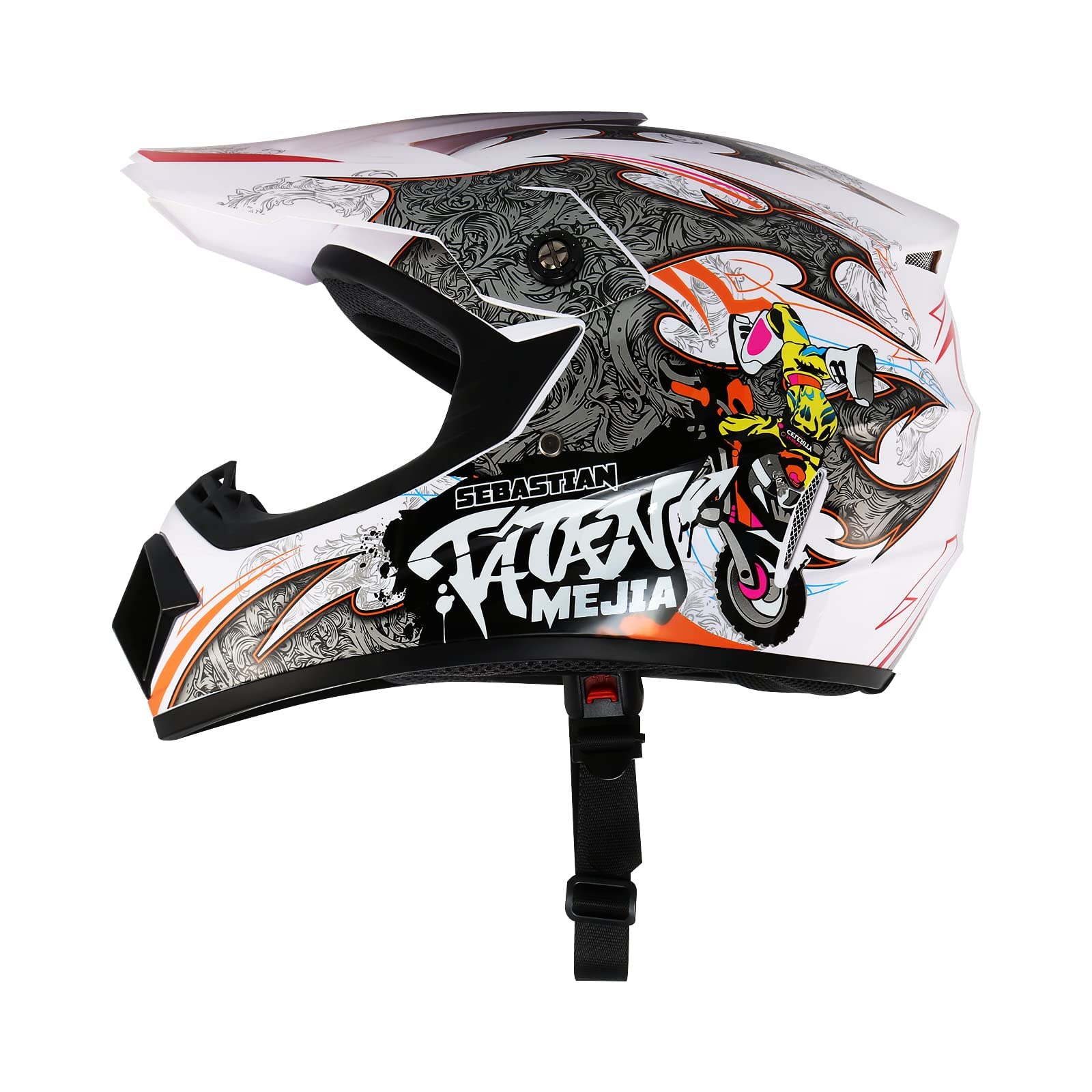 CANIAN Casco de Motocross Motos con Guantes y Gafas - Niños ATV Quad Bicicleta Go Kart - Hombres y Mujeres Cascos de Motocicleta