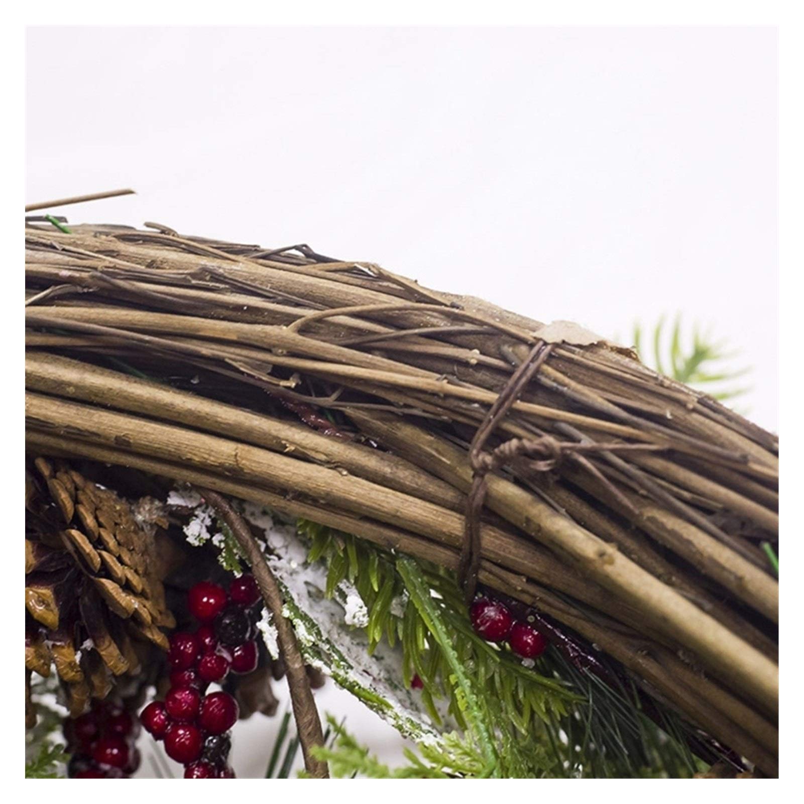 guirnaldas Guirnalda de Hojas de Cono de Pino Rojo Artificial de 20 Pulgadas Guirnalda Puerta Delantera Decoración de Ventanas Suministros de Navidad Guirnalda Artificial