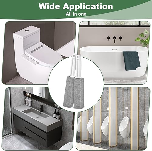 Miniatura 5 de Yolev Paquete de 12 piedras pómez para inodoro con asa, limpiador de cuencos de piedra pómez para limpieza de inodoros, bañeras, parrillas,