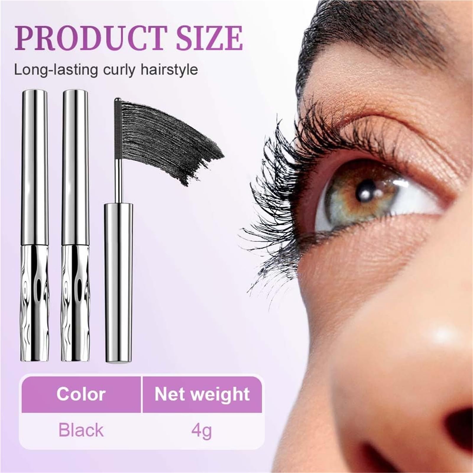 Mascara Con Spazzola In Metallo 3D Mascara Con Bacchetta di Metallo Primer for Ciglia Tubolare Ferro Arricciacapelli Lungo Impermeabile Senza Spazzole for Naturali E Sbavature(3)