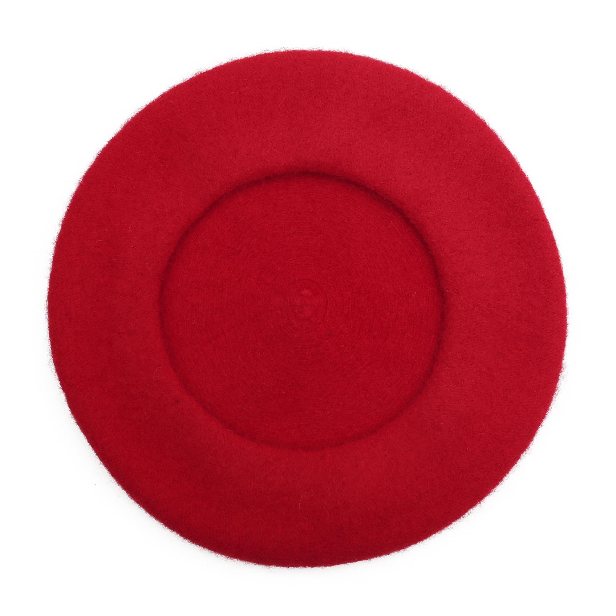 ZLYC Wool Kids Beret Hat Girls Solid Color Artist French Beret Cap(Traditional Red),One Size - Image 3