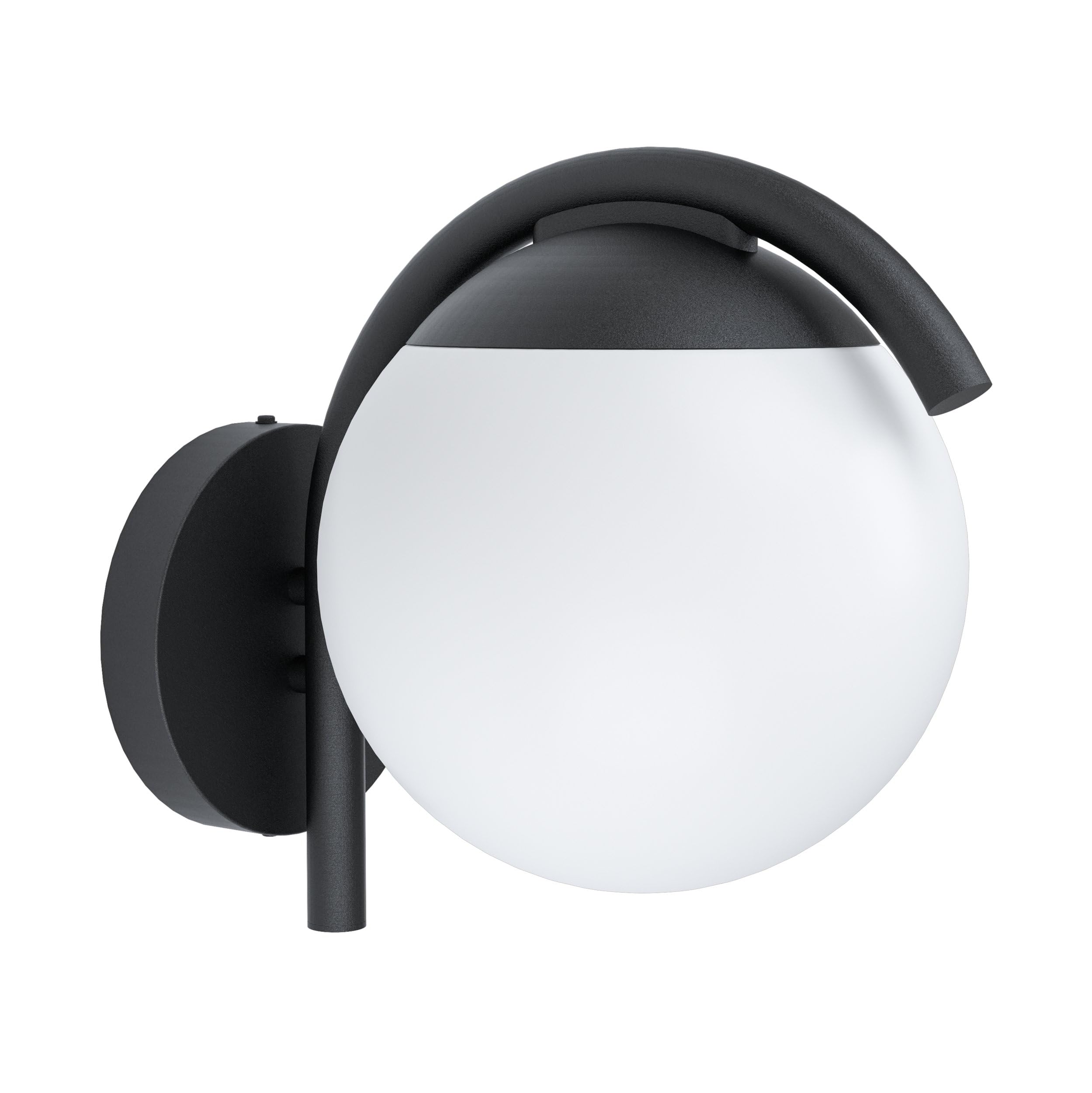 EGLO Prata Vecchia Black Exterior Wall Light - E27 Fitting - IP44 Rated - Steel Housing