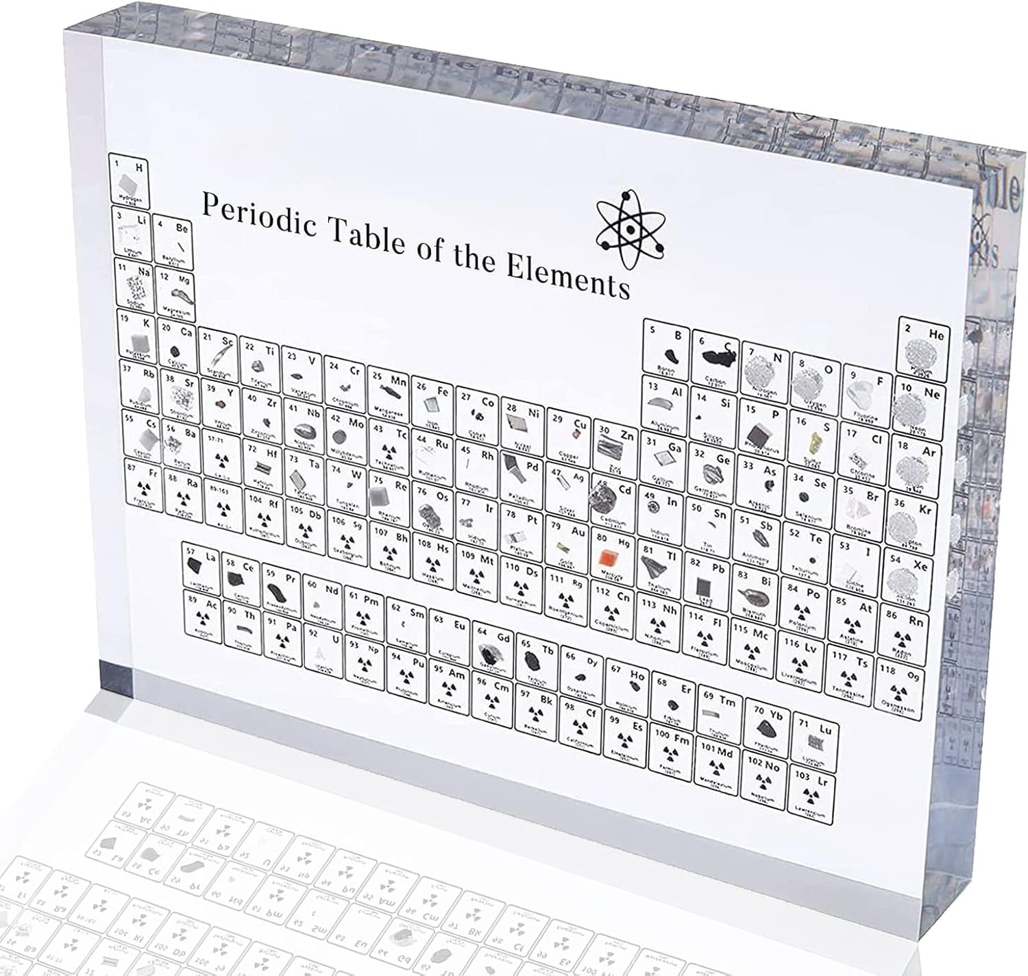 Periodic Table with Real Elements Inside, Acrylic Periodic Table of ...