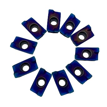 GBJ 10pcs APMT1604 PDER ZM Milling Inserts Turning Inserts Cutting Tools ZM1135 for BAP400R Milling Inserts Tool Holders Processing Hard Steel Parts (APMT1604PDER Purple)